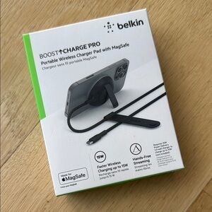NIB Belkin Boost Charge Pro Portable Wireless Charger Pad with MagSafe